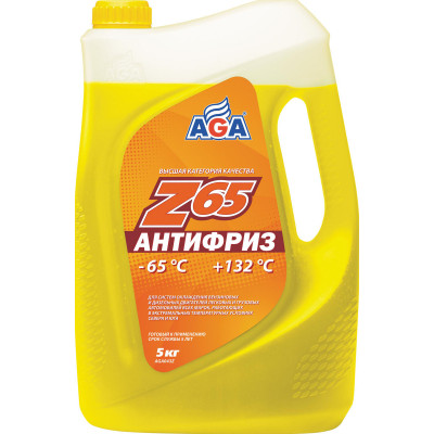 Антифриз AGA-Z65 043Z желтый -65С 5л