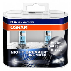 Лампа H4 12V 60/55W (P43t-38) +110% света Night Breaker Unlimited DuoBox (2шт) OSRAM 64193NBU-HCB