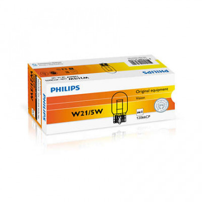 Лампа W21/5W 12V (W3x16q) двухконт. безцок. PHILIPS 12066