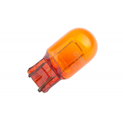 Лампа WY21W 12V (W3x16d) стекл.цоколь желтая OSRAM 7504