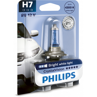 Лампа H7 12V 55W (PX26d) 4300К Crystai Vision блистер PHILIPS